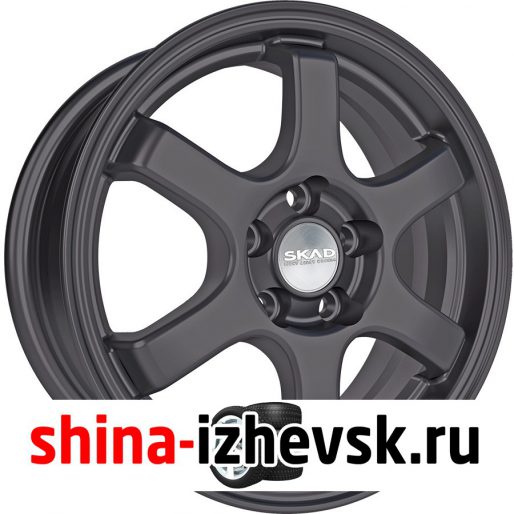 Колесный диск СКАД Киото 6xR15 4×100 ET48 DIA54.1 равномерное темное покрытие с зеркальным эффектом хромированной поверхности на черной подложке в Ижевске